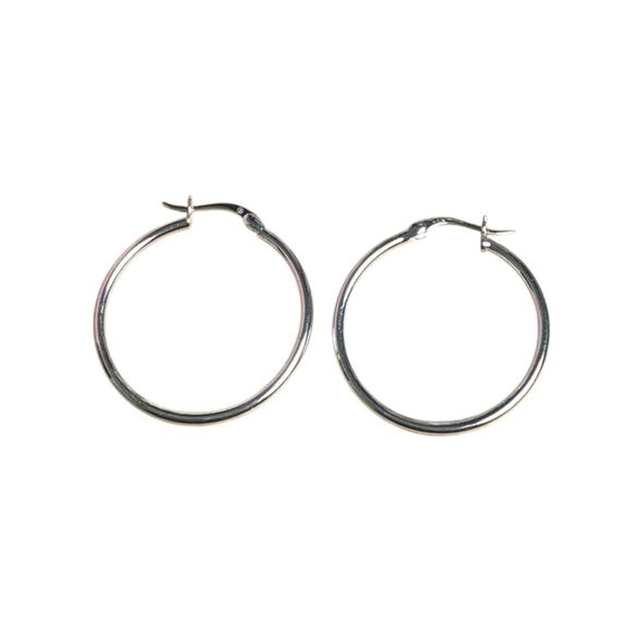 Hoop Earrings Lightweight Everyday Hoops Classic 925 Sterling Silver - Picture 3 of 3